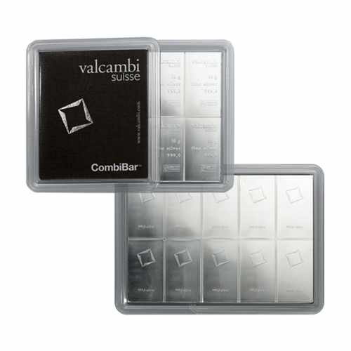 100 gram Silver Valcambi CombiBar (10 x 10g)